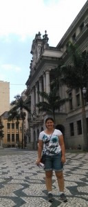 Kamyla in front of the Law School