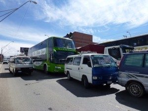 Traffic came to a standstill in El Alto on 24/2