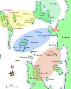 Island hopping tours in El Nido