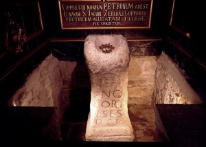 The Stone where the boat carrying the Saint's remains was moored, Paron