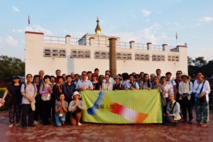 Group photo at Lumbini